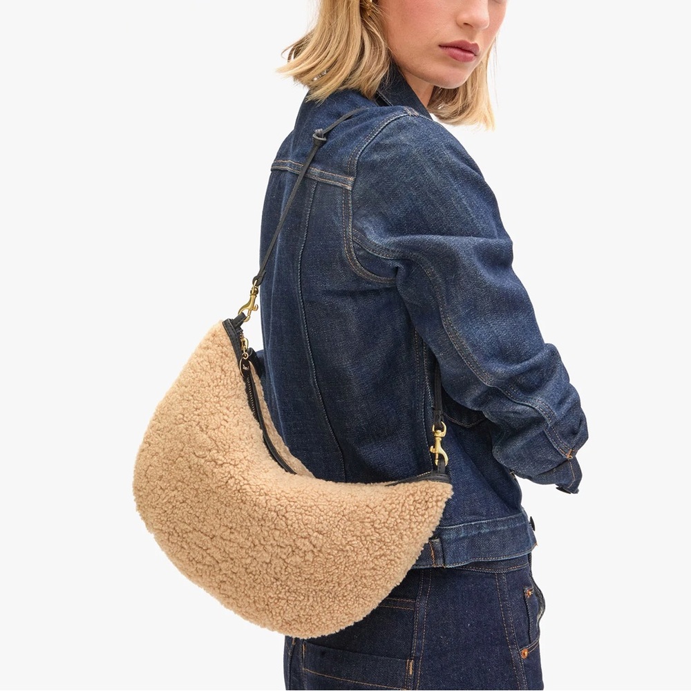 Clare V. • Lune Shearling Café Au Lait